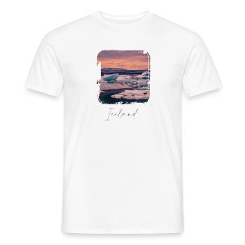 Lagoon Iceland - Men's T-Shirt - white - Front - AI Model Male 178 dark (178cm)