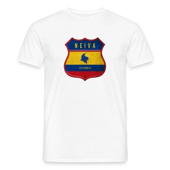 Conception des armoiries de Neiva Colombia - T-shirt homme - blanc - Devant - AI Model Male 178 dark (178cm)