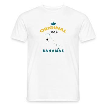 Bahamas Original 100% Flaggen Design - Männer T-Shirt - Weiß - Vorne - AI Model Male 178 dark (178cm)