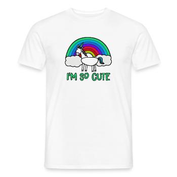 I'm so cute - Men's T-Shirt - white - Front - AI Model Male 178 dark (178cm)