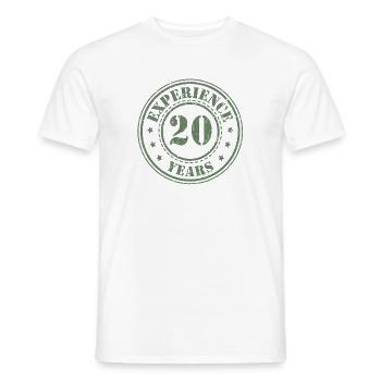20 ans d’expérience 20 ans - T-shirt homme - blanc - Devant - AI Model Male 178 dark (178cm)