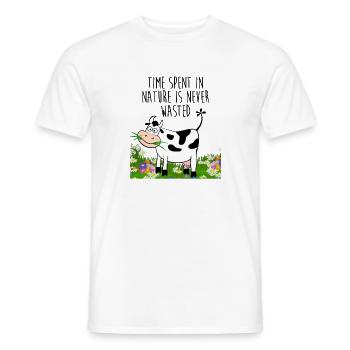 Temps passé dans la nature - T-shirt homme - blanc - Devant - AI Model Male 178 dark (178cm)