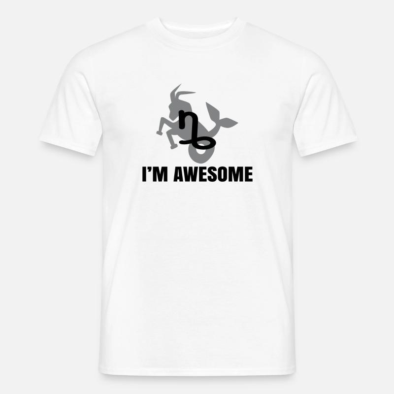Steinbock Horoskop Statement Esoterik Astrologie - Männer T-Shirt - Weiß