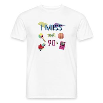 Nostalgic 90s theme - Men's T-Shirt - white - Front - AI Model Male 178 dark (178cm)
