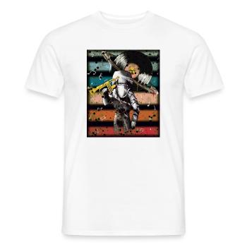 Astronaute Musique Vinyle Art - T-shirt homme - blanc - Devant - AI Model Male 178 dark (178cm)