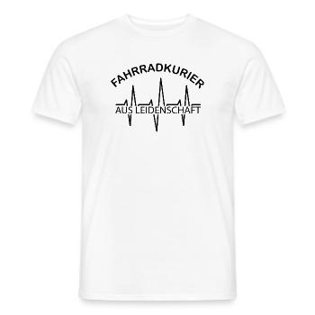 Fahrradkurier Fahrrad Puls Herzschlag Symbol icon - Männer T-Shirt - Weiß - Vorne - AI Model Male 178 dark (178cm)