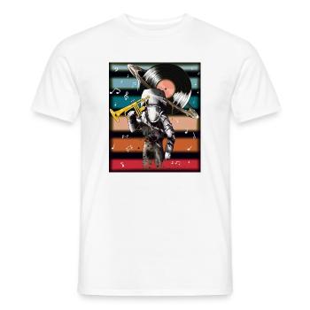 Musique House - T-shirt homme - blanc - Devant - AI Model Male 178 dark (178cm)