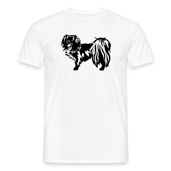 Épagneul du Tibet - T-shirt homme - blanc - Devant - AI Model Male 178 dark (178cm)