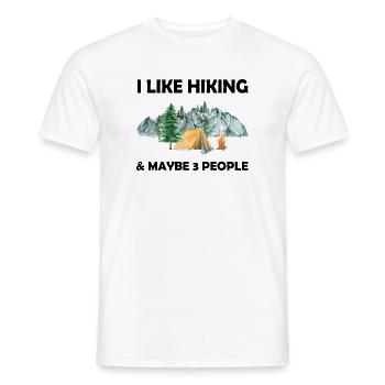 I Love Hiking and Maybe 3 People - Men's T-Shirt - white - Front - AI Model Male 178 dark (178cm)