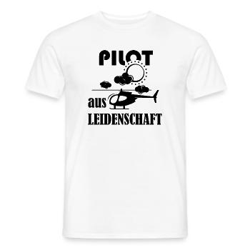 Pilot aus Leidenschaft Symbol Fliegen Hubschrauber - Männer T-Shirt - Weiß - Vorne - AI Model Male 178 dark (178cm)