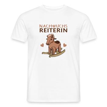 Baby Pferd Reiten Spruch - Männer T-Shirt - Weiß - Vorne - AI Model Male 178 dark (178cm)
