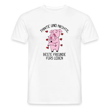 Tante Nichte Familie Partnerlook - Männer T-Shirt - Weiß - Vorne - AI Model Male 178 dark (178cm)