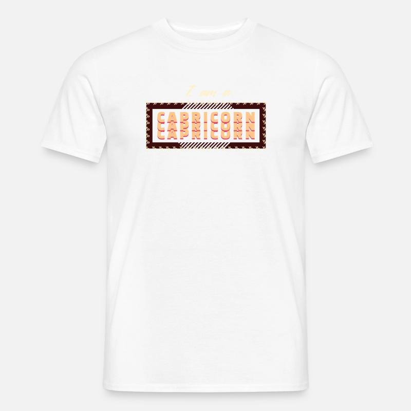 Steinbock Sternzeichen Cool Statement Horoskop - Männer T-Shirt - Weiß