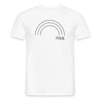 Magic Regenbogen - Männer T-Shirt - Weiß - Vorne - AI Model Male 178 dark (178cm)