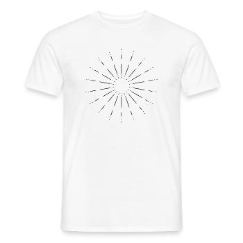 Étoile de Mandala - T-shirt homme - blanc - Devant - AI Model Male 178 dark (178cm)