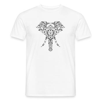 Éléphant graphique - T-shirt homme - blanc - Devant - AI Model Male 178 dark (178cm)