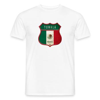 Tonalá Mexiko Wappen Design - Männer T-Shirt - Weiß - Vorne - AI Model Male 178 dark (178cm)