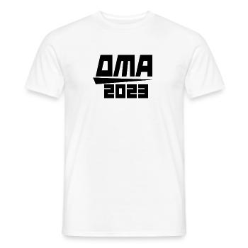 Oma 2023 Schwangerschaft verkünden - Männer T-Shirt - Weiß - Vorne - AI Model Male 178 dark (178cm)