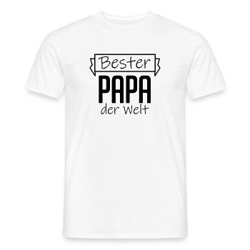 Papa Shirt - Bester Papa der Welt - Vatertag - Männer T-Shirt - Weiß - Vorne - AI Model Male 178 dark (178cm)