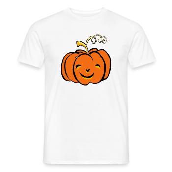 Pumpkin Autumn Halloween Design Orange - Men's T-Shirt - white - Front - AI Model Male 178 dark (178cm)