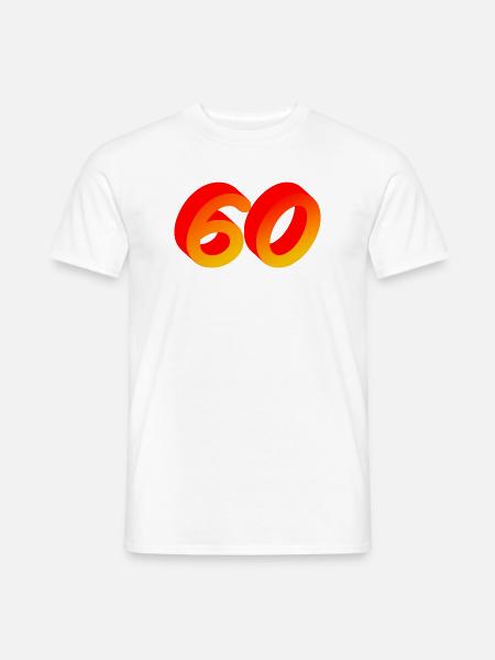 verschenken, 60 orange verlauf - Männer T-Shirt - Weiß