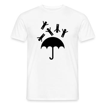 raining men - Men's T-Shirt - white - Front - AI Model Male 178 dark (178cm)