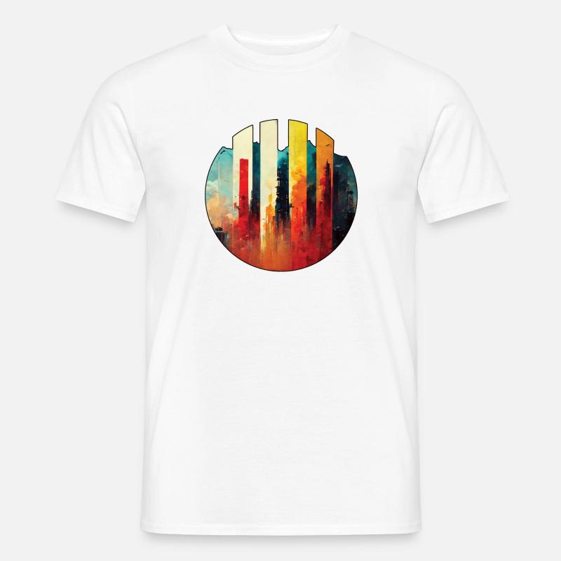 Metropole - Männer T-Shirt - Weiß
