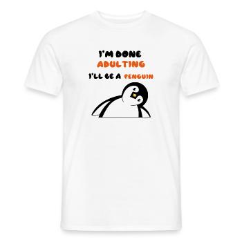 Süß Pinguin Statement Zoo Tier Vogel - Männer T-Shirt - Weiß - Vorne - AI Model Male 178 dark (178cm)