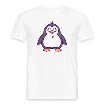 Süß Vogel Tier Pinguin Seevogel Zoo - Männer T-Shirt - Weiß - Vorne - AI Model Male 178 dark (178cm)