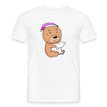 Dog dog breed Chow Chow - Men's T-Shirt - white - Front - AI Model Male 178 dark (178cm)