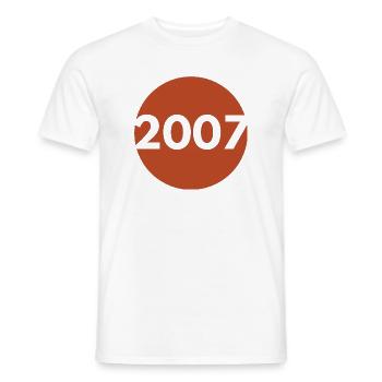 2007 Orange Rétro - T-shirt homme - blanc - Devant - AI Model Male 178 dark (178cm)