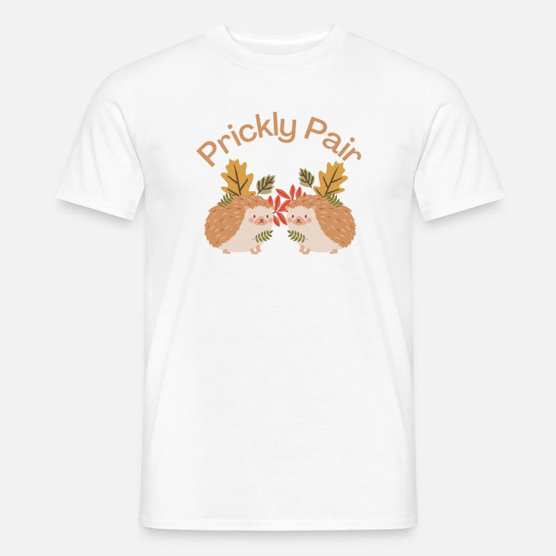Prickly Pair - Hedgehog Lovers - Männer T-Shirt - Weiß
