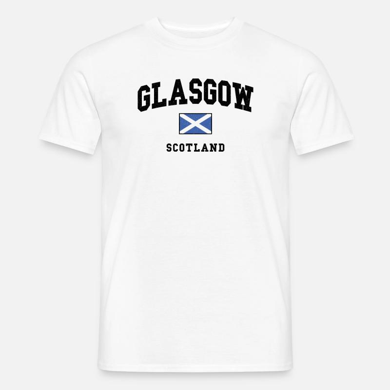 Drapeau écossais : Conception de la croix de sel - T-shirt homme - blanc