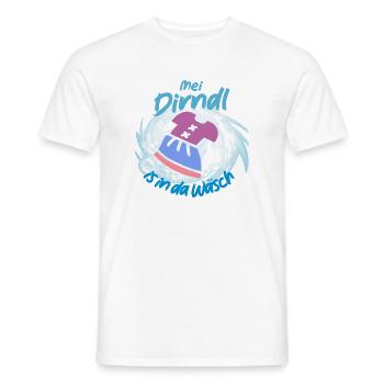 Verspieltes Dirndl Design mit Waschmaschine - Männer T-Shirt - Weiß - Vorne - AI Model Male 178 dark (178cm)