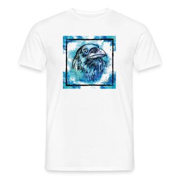 Der blaue Rabe, Tier Geschenke - Männer T-Shirt - Weiß - Vorne - AI Model Male 178 dark (178cm)