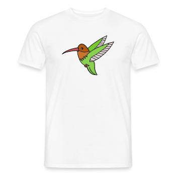 Un doux colibri - T-shirt homme - blanc - Devant - AI Model Male 178 dark (178cm)