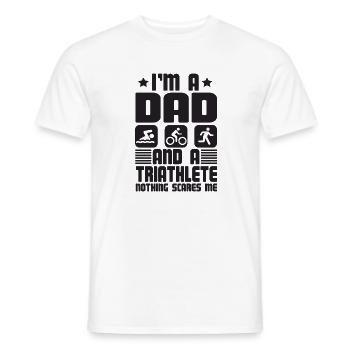 I'm A Dad And A Triathlete Nothing - Men's T-Shirt - white - Front - AI Model Male 178 dark (178cm)