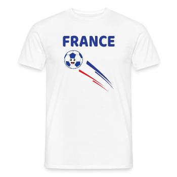 Kawaii Fußball in den Farben Frankreichs - Männer T-Shirt - Weiß - Vorne - AI Model Male 178 dark (178cm)