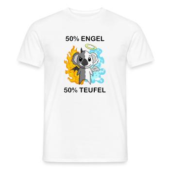 Koala - Engel und Teufel - Männer T-Shirt - Weiß - Vorne - AI Model Male 178 dark (178cm)