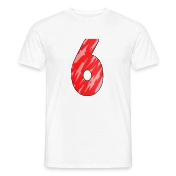 Numéro 6 - 6 ans - T-shirt homme - blanc - Devant - AI Model Male 178 dark (178cm)