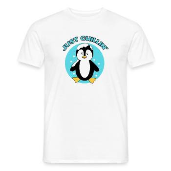 Arktis Tier Schnee Kalt Pinguin Seevogel Eis Vogel - Männer T-Shirt - Weiß - Vorne - AI Model Male 178 dark (178cm)