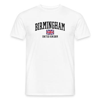 Birmingham Design mit UK Flagge - Männer T-Shirt - Weiß - Vorne - AI Model Male 178 dark (178cm)