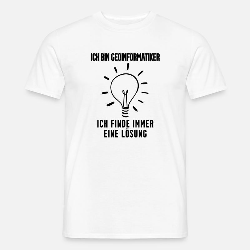 Geoinformatiker - Männer T-Shirt - Weiß