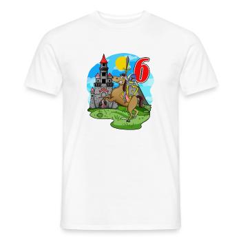 Chevalier 6ème Anniversaire 6 Ans Jeune Cadeau - T-shirt homme - blanc - Devant - AI Model Male 178 dark (178cm)