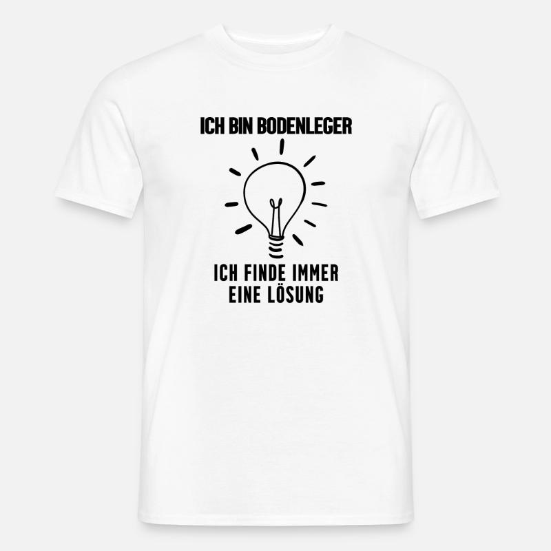 Bodenleger - Männer T-Shirt - Weiß