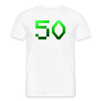 für alle, 50 Pixelig - Männer T-Shirt - Weiß - Vorne - AI Model Male 178 dark (178cm)