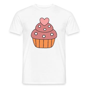 cooking bake heart cake cupcake colorful gift - Men's T-Shirt - white - Front - AI Model Male 178 dark (178cm)