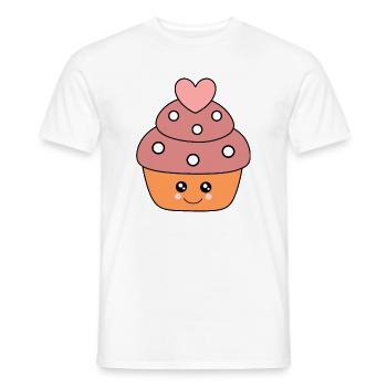Kawaii cupcake Kawaii Sticker lustig - Männer T-Shirt - Weiß - Vorne - AI Model Male 178 dark (178cm)