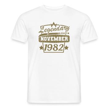 November 1982 Geburtstag Retro Geburtstag - Männer T-Shirt - Weiß - Vorne - AI Model Male 178 dark (178cm)