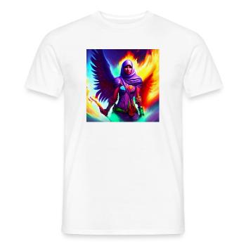 Fille musulmane avec des ailes d’ange Art - T-shirt homme - blanc - Devant - AI Model Male 178 dark (178cm)